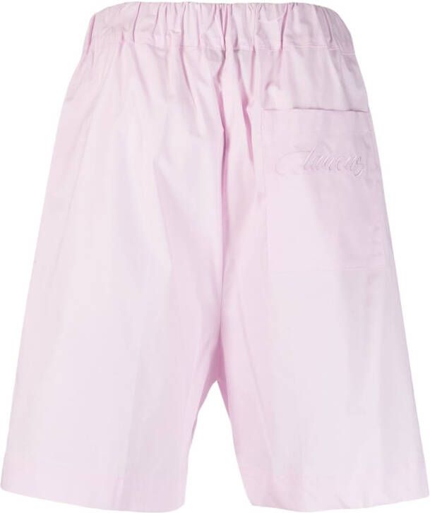 Laneus Shorts met geborduurd logo Roze