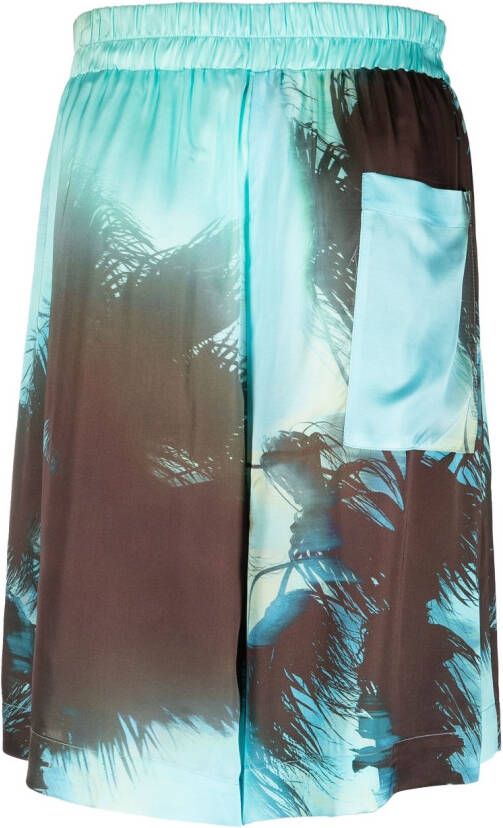 Laneus Shorts met elastische taille Blauw