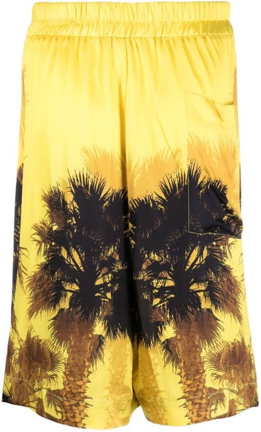 Laneus Shorts met print Geel