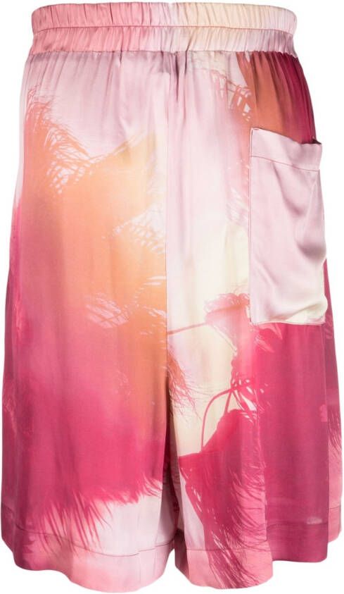 Laneus Shorts met wijde pijpen Roze
