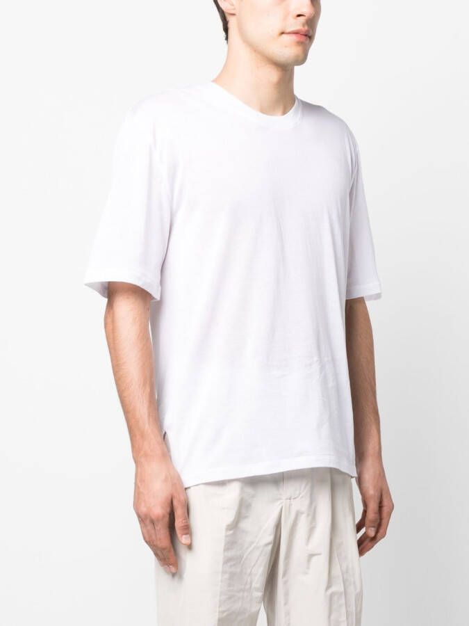 Laneus T-shirt met ronde hals Wit