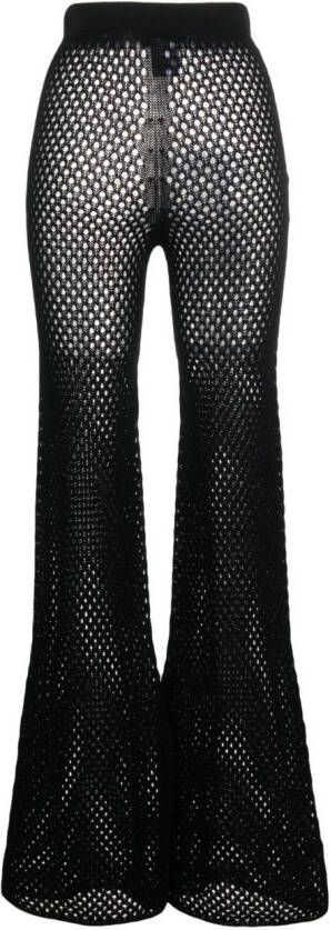 Laneus Semi-doorzichtige broek Zwart