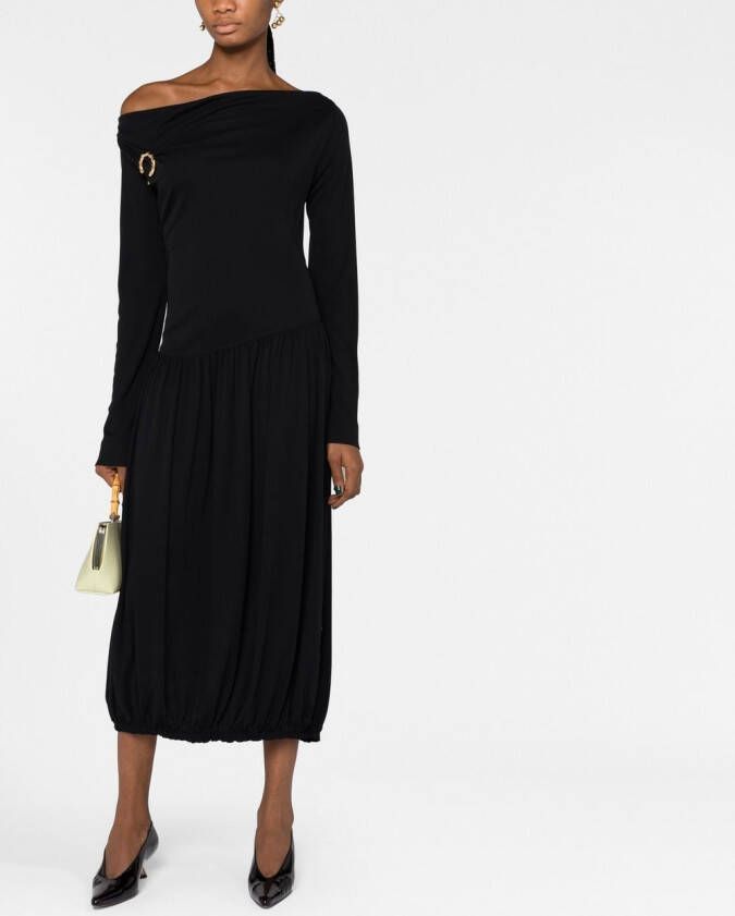 Lanvin Asymmetrische jurk Zwart