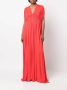 Lanvin Avondjurk met V-hals Rood - Thumbnail 2