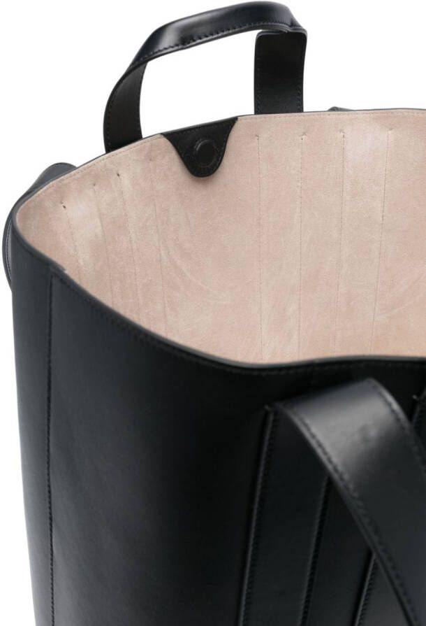 Lanvin Ballade North South leren shopper Zwart