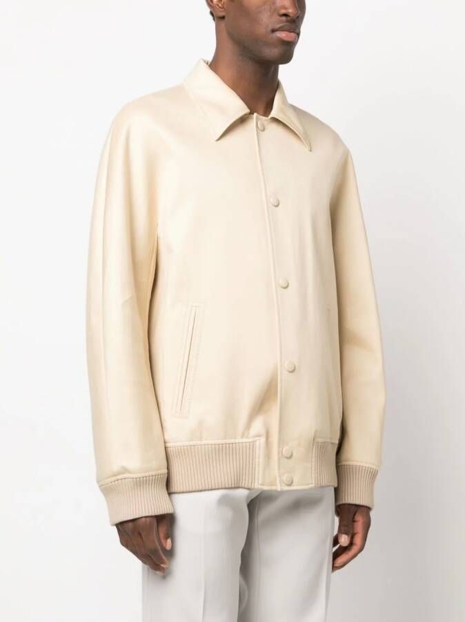 Lanvin Bomberjack met puntige kraag Beige