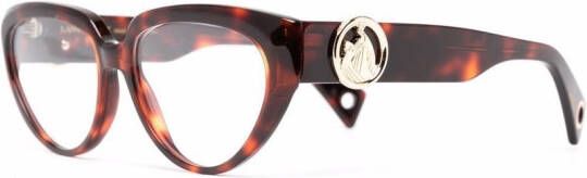 Lanvin Bril met schildpadschild design Bruin