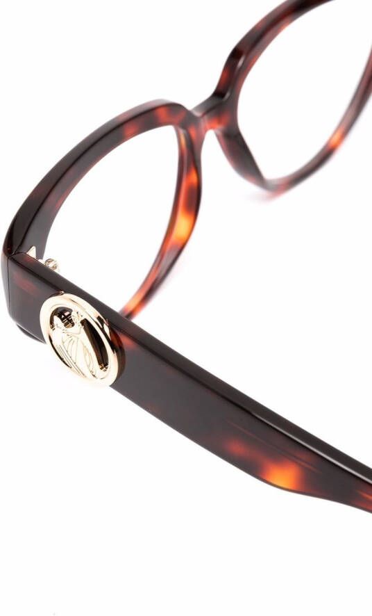 Lanvin Bril met schildpadschild design Bruin