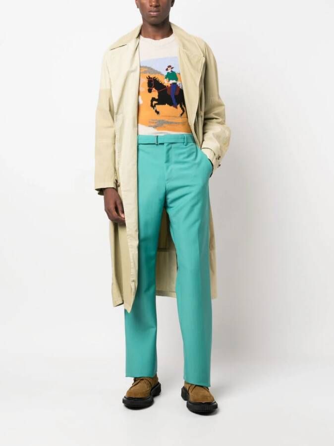 Lanvin Broek met ceintuur Groen