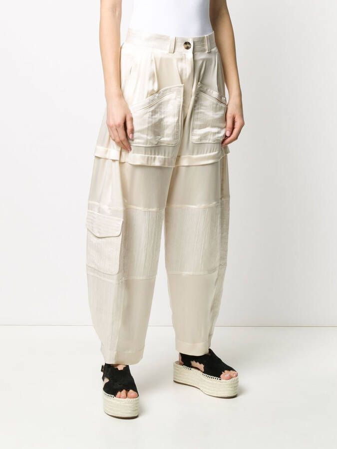Lanvin Broek met wijde pijpen Beige