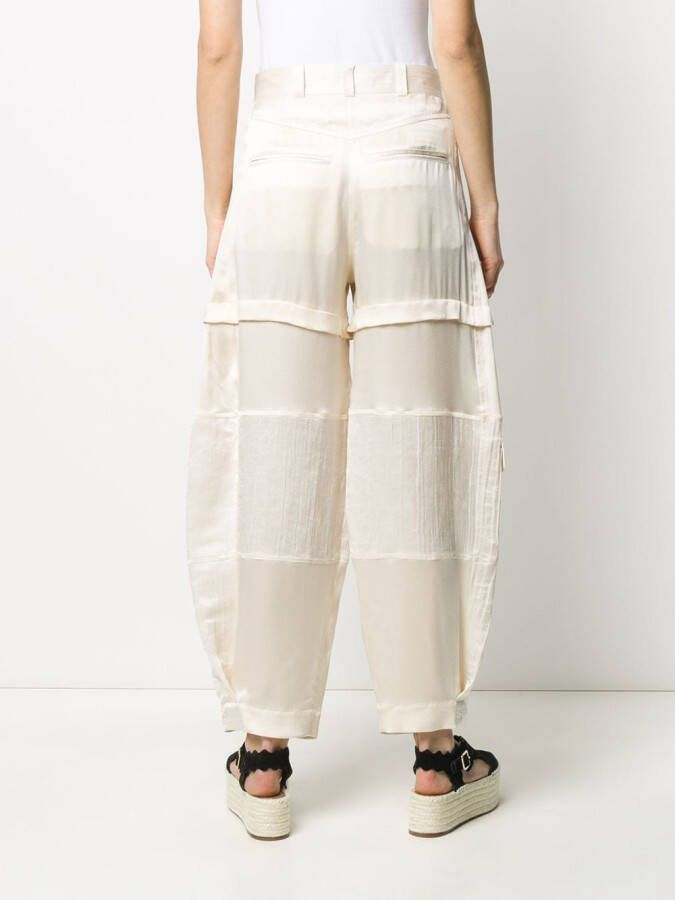 Lanvin Broek met wijde pijpen Beige