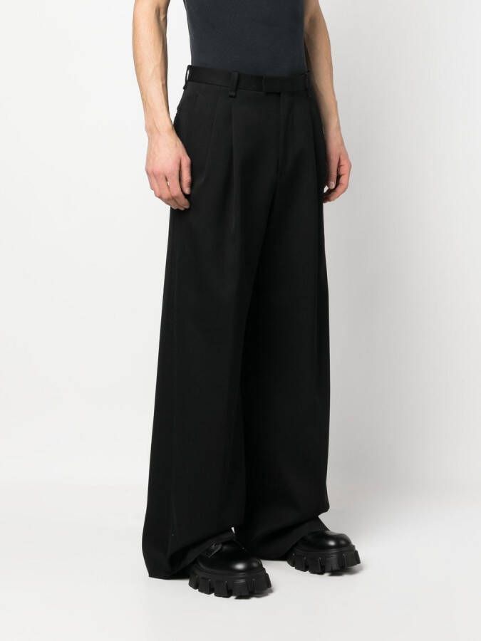 Lanvin Broek met wijde pijpen Zwart