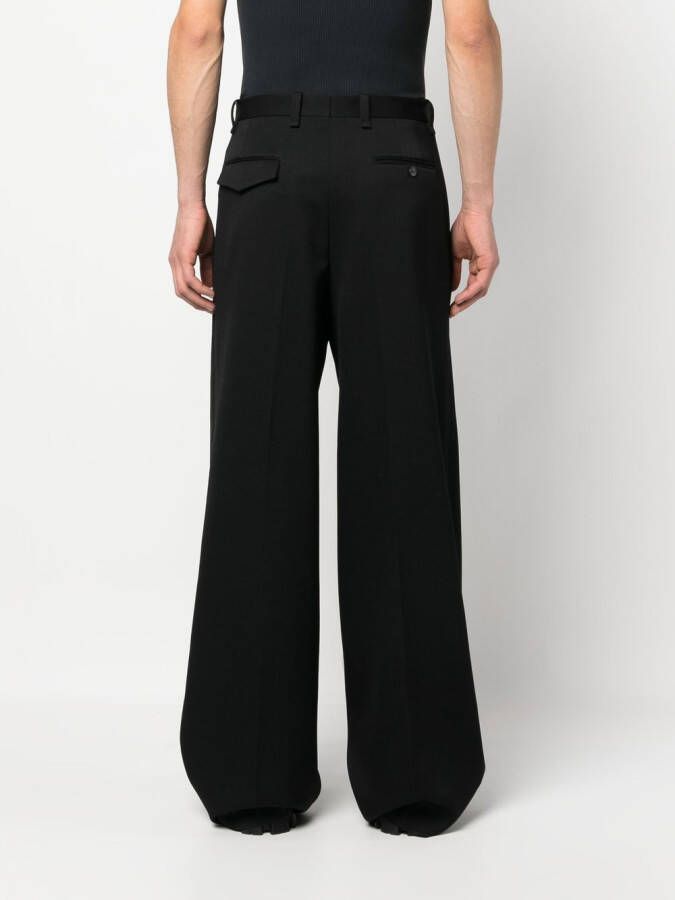 Lanvin Broek met wijde pijpen Zwart
