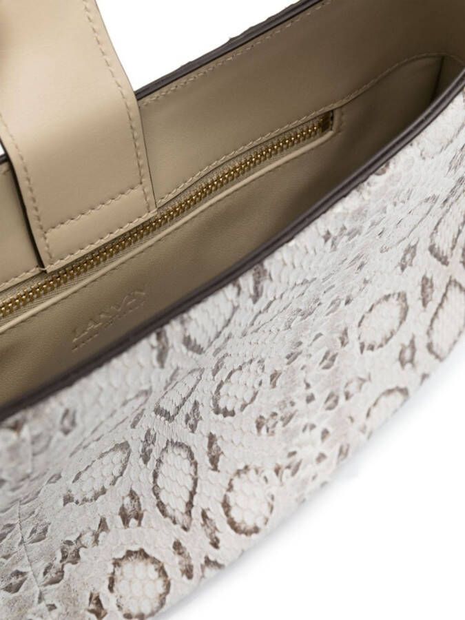 Lanvin Cat PM shopper met luipaardprint Beige