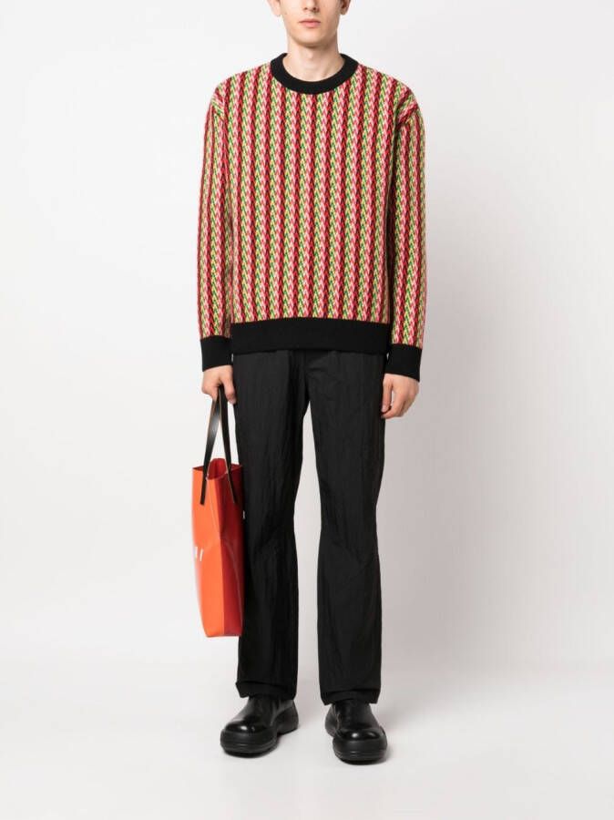 Lanvin Trui met chevron patroon Rood
