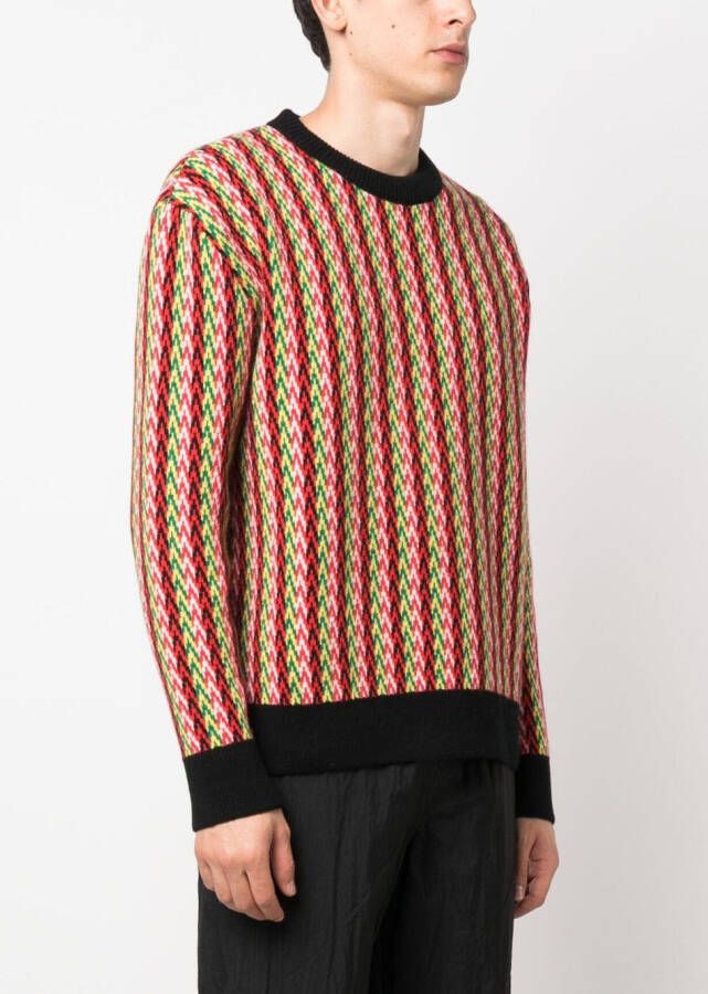 Lanvin Trui met chevron patroon Rood