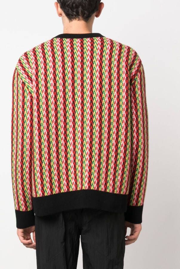 Lanvin Trui met chevron patroon Rood