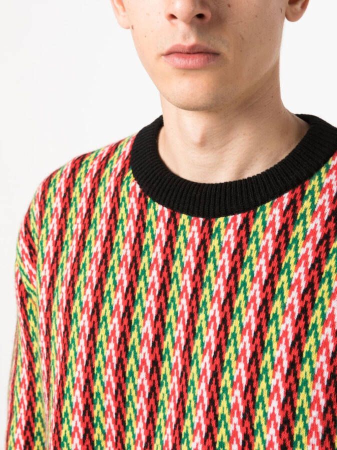 Lanvin Trui met chevron patroon Rood
