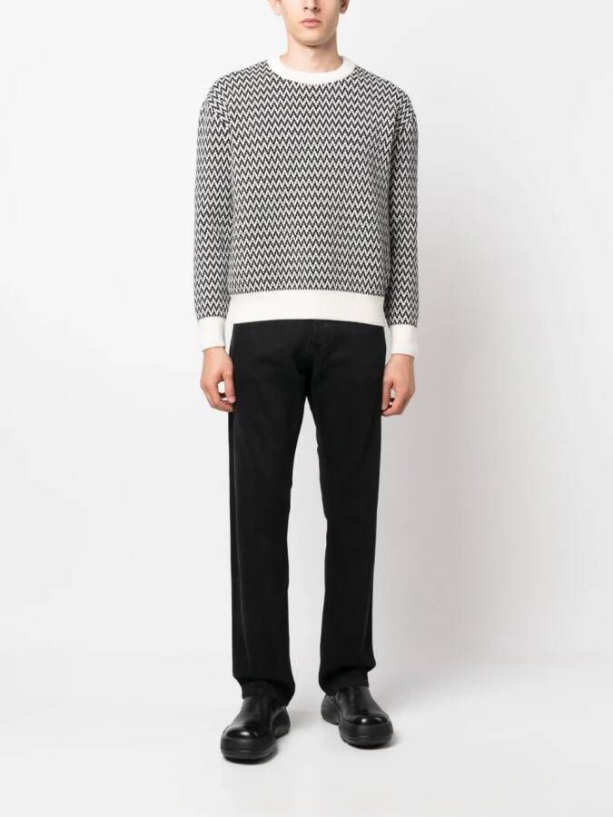 Lanvin Trui met chevron patroon Zwart