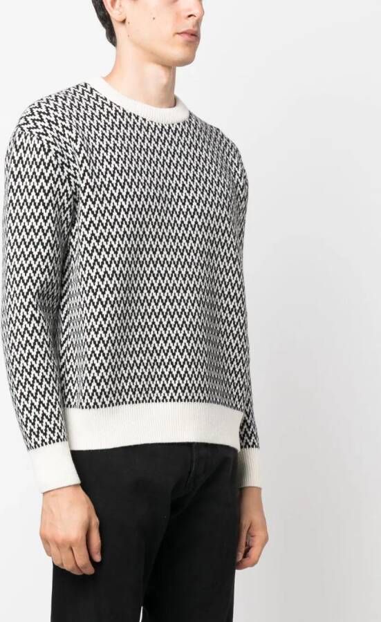 Lanvin Trui met chevron patroon Zwart