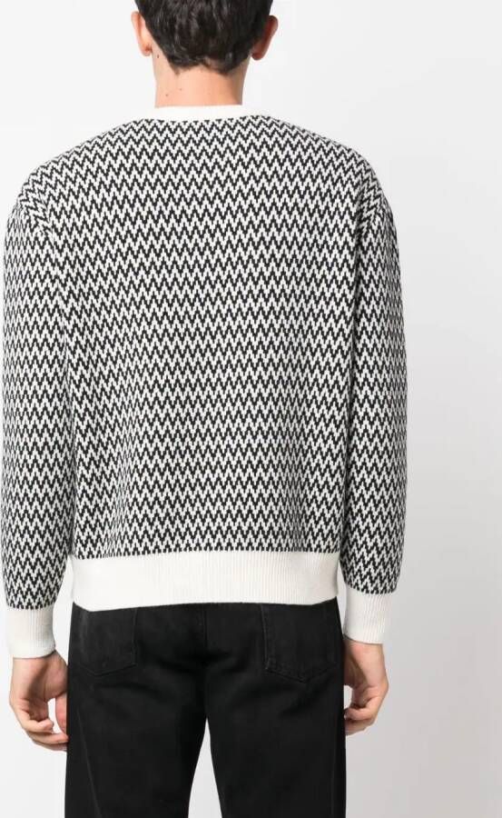 Lanvin Trui met chevron patroon Zwart
