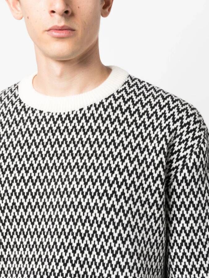 Lanvin Trui met chevron patroon Zwart