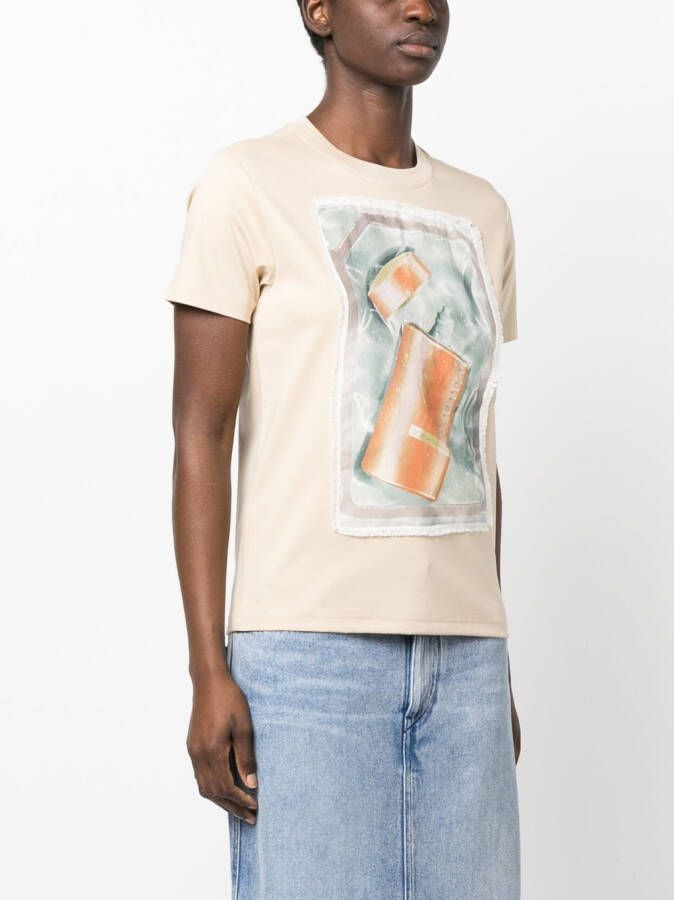Lanvin T-shirt met print Beige