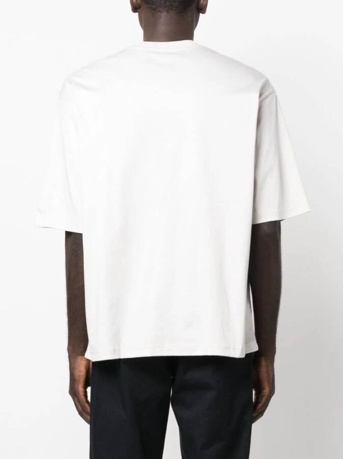 Lanvin T-shirt met geborduurd logo Grijs