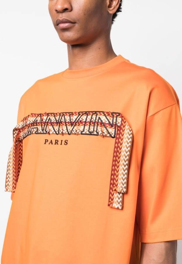 Lanvin T-shirt met borduurwerk Oranje