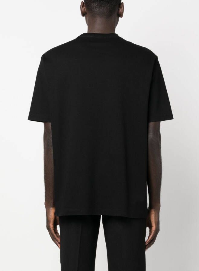 Lanvin T-shirt met geborduurd logo Zwart