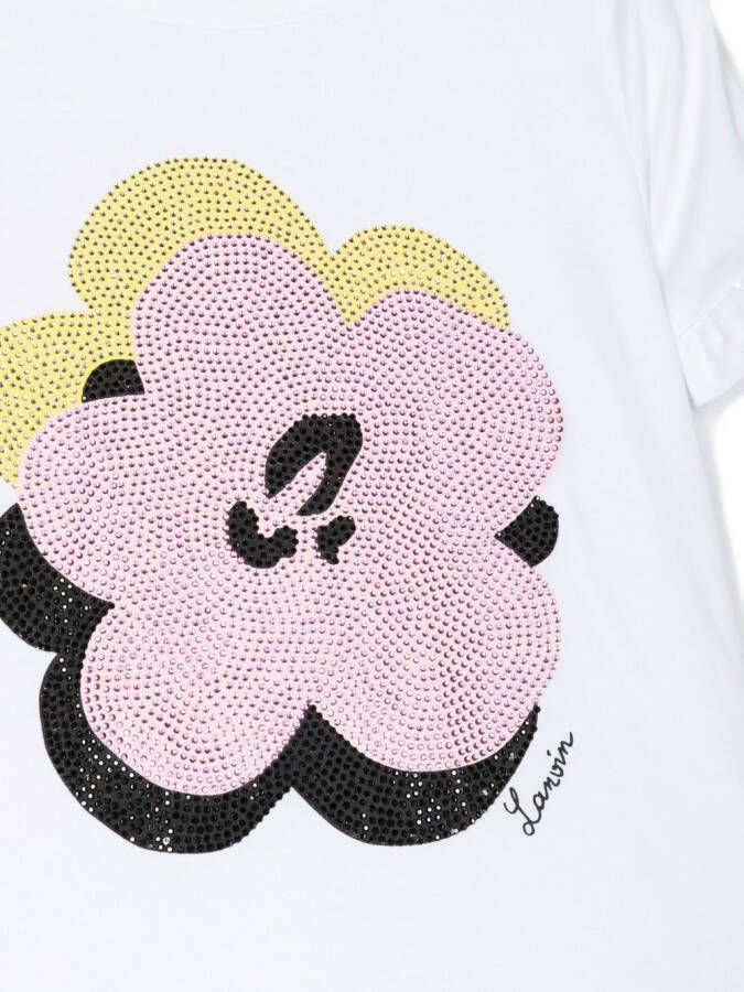 Lanvin Enfant T-shirt met bloemenprint Wit