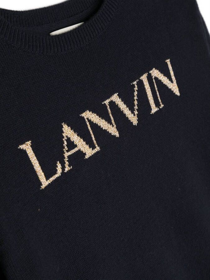 Lanvin Enfant Intarsia trui Blauw