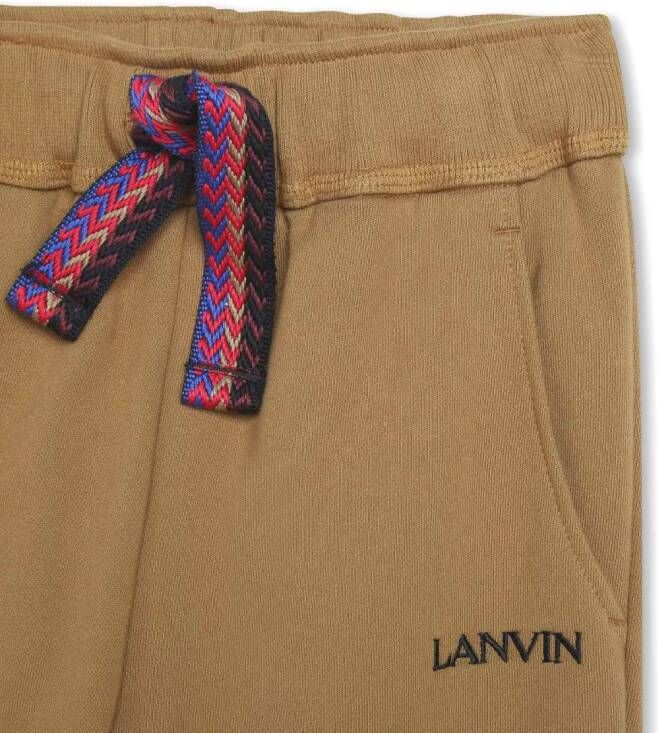 Lanvin Enfant Trainingsbroek met geborduurd logo Bruin