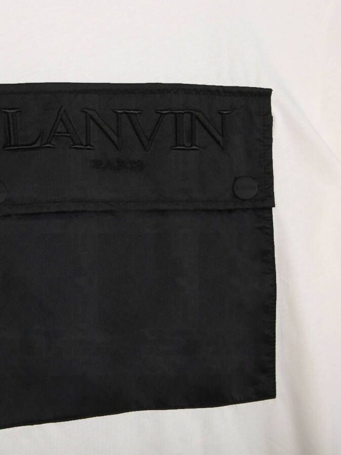 Lanvin Enfant T-shirt met logo Wit