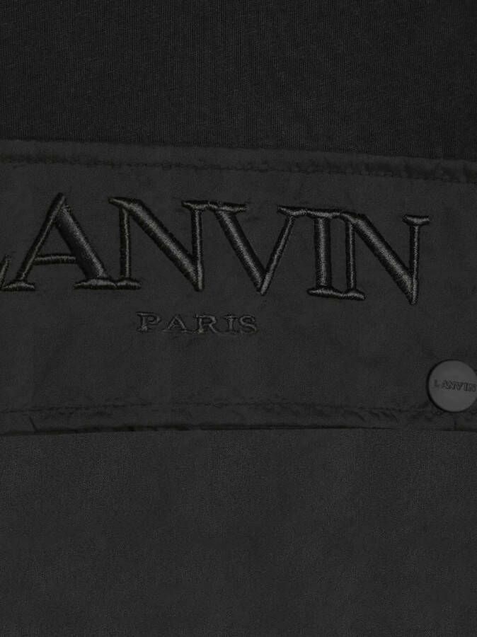 Lanvin Enfant T-shirt met logo Zwart