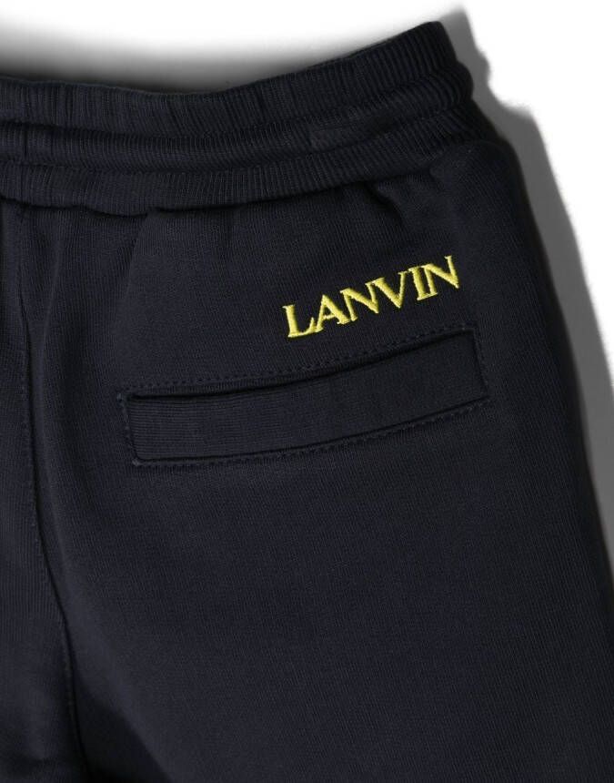 Lanvin Enfant Trainingsbroek met geborduurd logo Blauw