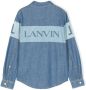Lanvin Enfant Spijkershirt met logoprint Blauw - Thumbnail 2