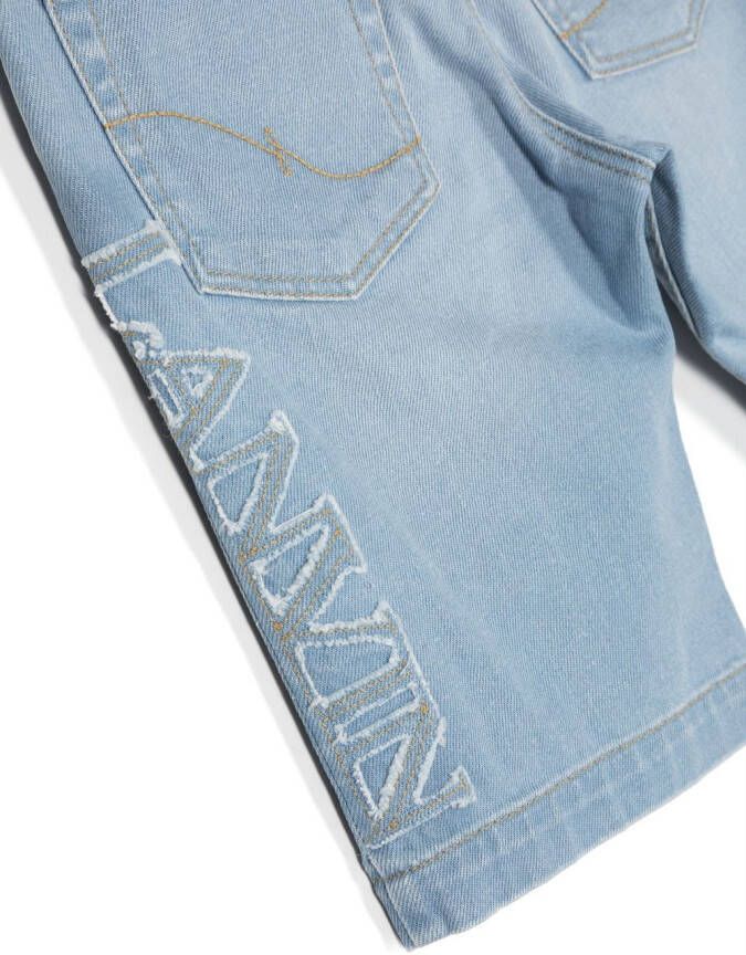 Lanvin Enfant Straight spijkershorts Blauw
