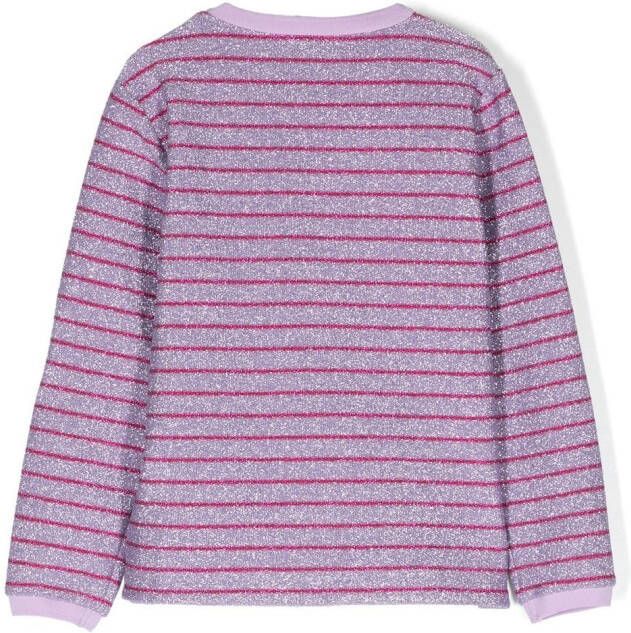 Lanvin Enfant Sweater met geborduurd logo Paars