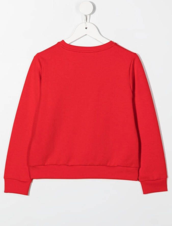 Lanvin Enfant Sweater met geborduurd logo Rood