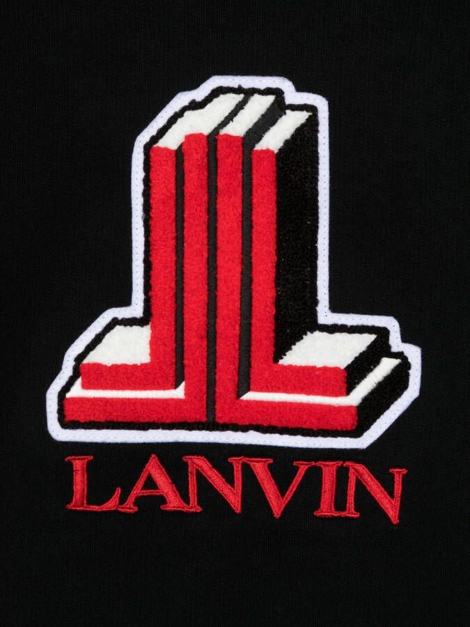 Lanvin Enfant Sweater met geborduurd logo Zwart
