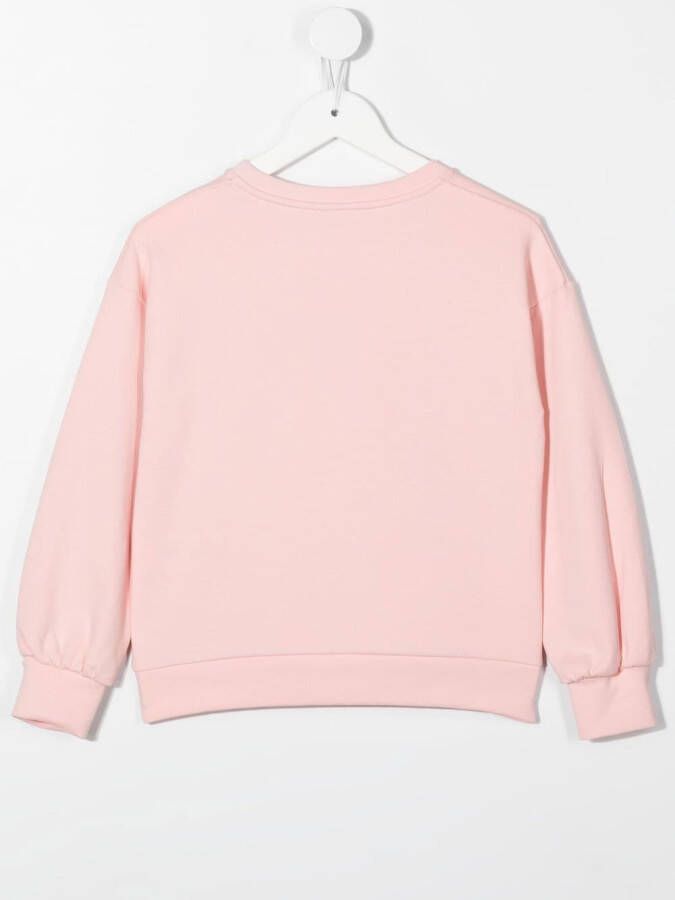 Lanvin Enfant Sweater met logoprint Roze
