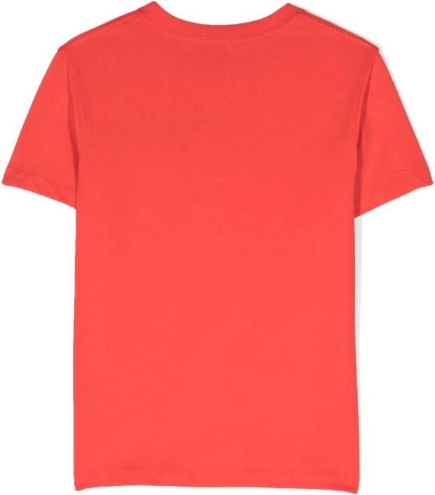 Lanvin Enfant T-shirt met geborduurd logo Rood