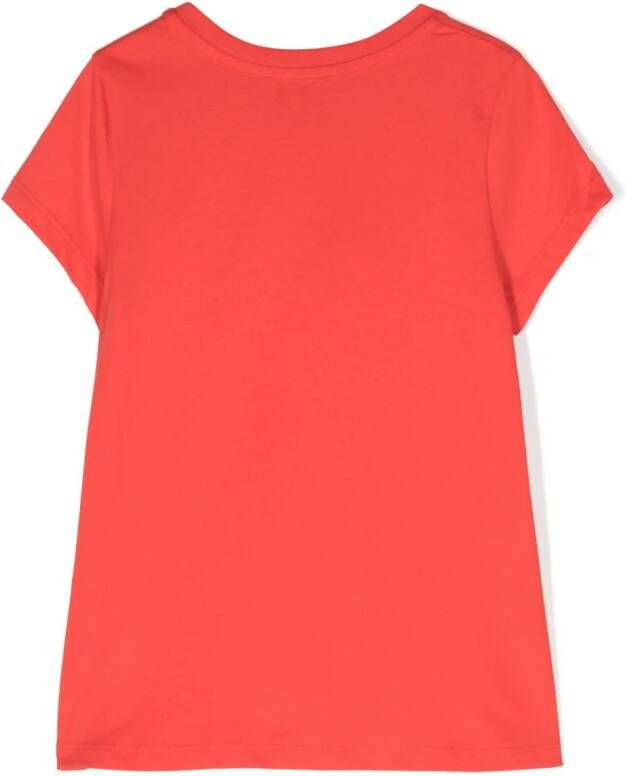 Lanvin Enfant T-shirt met logo-patch Rood
