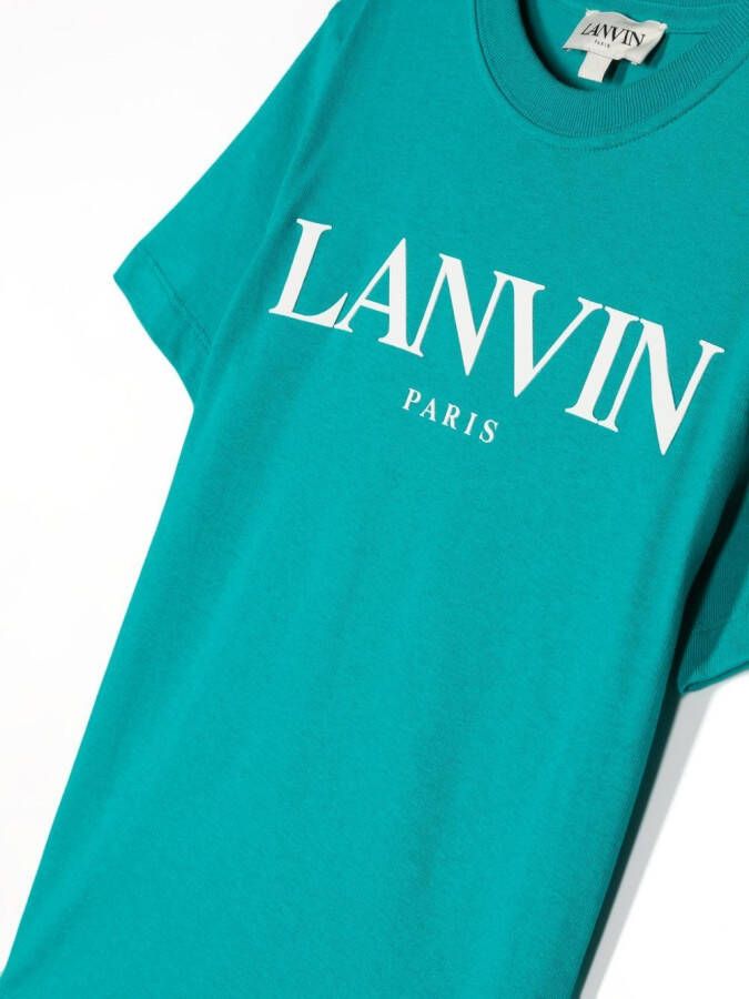 Lanvin Enfant T-shirt met logoprint Groen