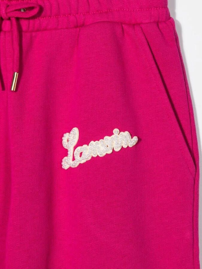 Lanvin Enfant Trainingsbroek met geborduurd logo Roze