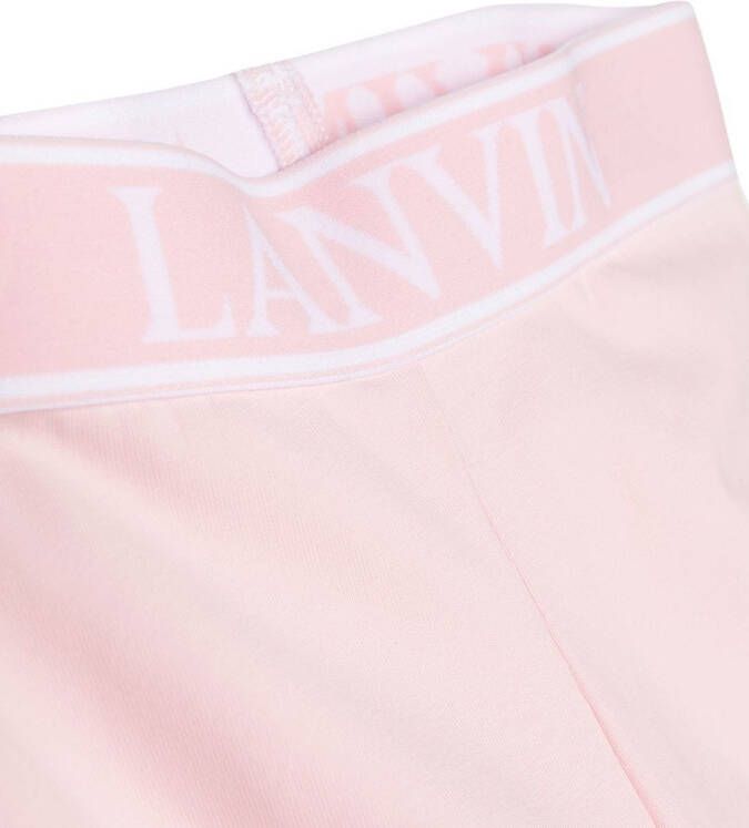 Lanvin Enfant Trainingspak met logo tailleband Roze