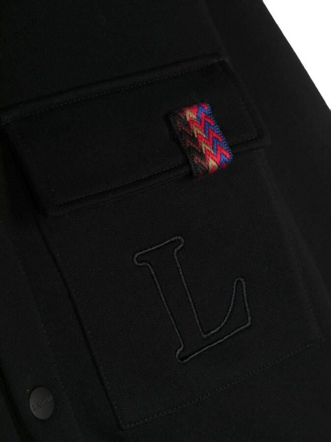 Lanvin Enfant Vest met geborduurd logo Zwart