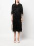 Lanvin Midi-jurk met franjes Zwart - Thumbnail 2