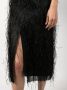 Lanvin Midi-jurk met franjes Zwart - Thumbnail 5